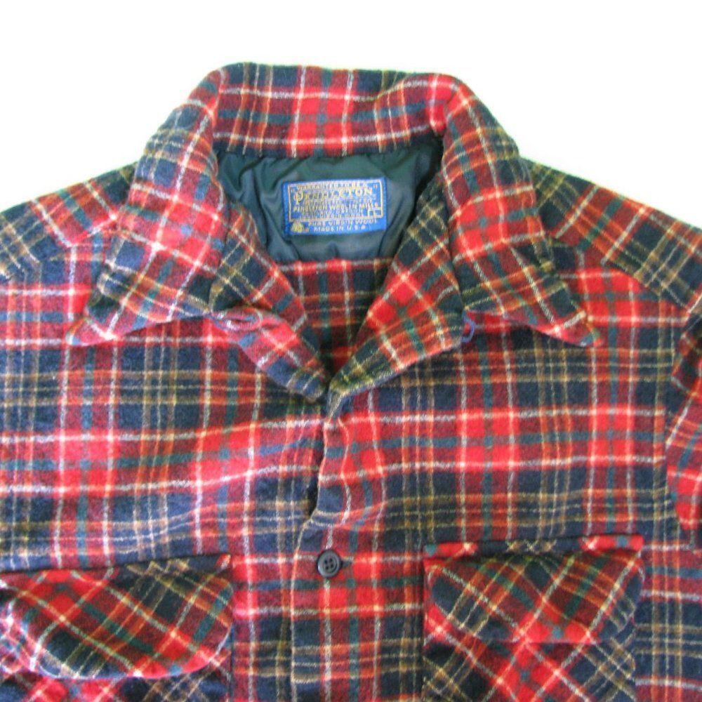 Vintage Pendleton Flannel Wool Button-Down Shirt